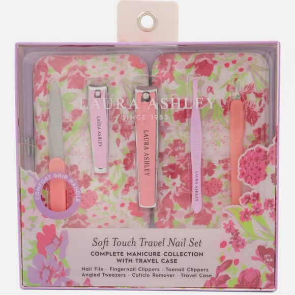 Laura Ashley6 Pieces Soft Touch Nail Set, Pink Comb - Picture 7 of 9